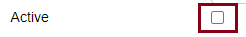 Active checkbox on patron account
